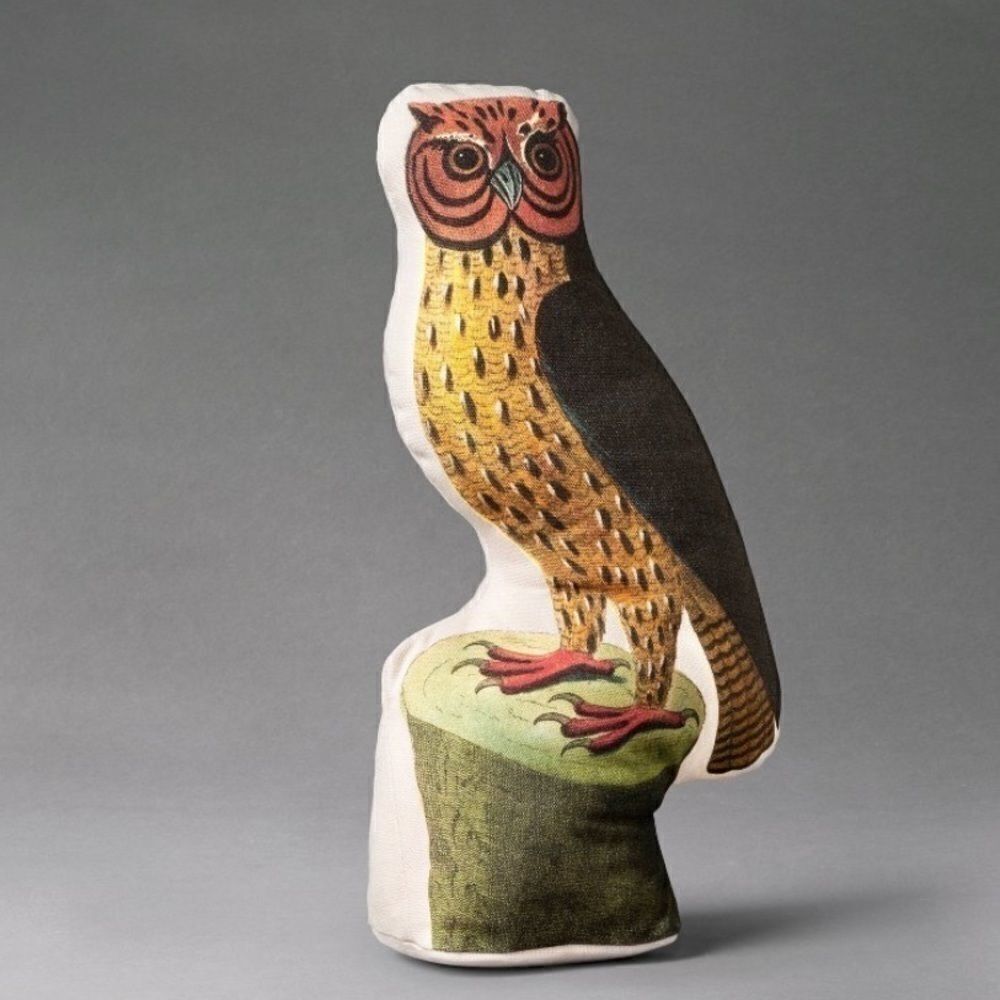 ‎John Derian Barn Owl Pillow